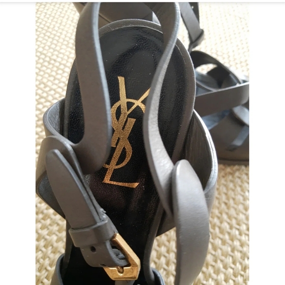 New. No Tag.  Ysl Tribute Sandals ,Authentic cement/taupe Color - Picture 3 of 4